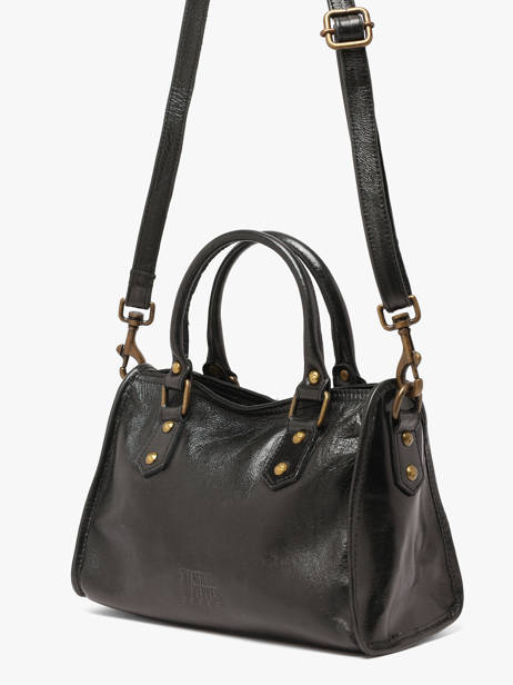 Crossbody Bag Cow Shiny Leather Basilic pepper Black cow shiny BCOS72 other view 1