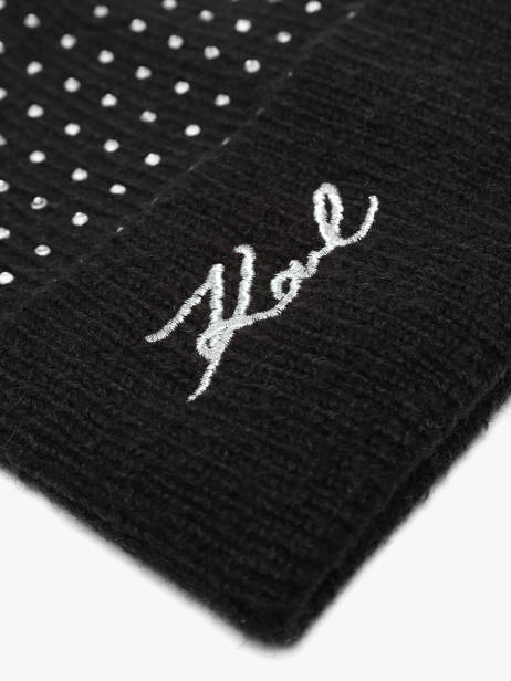 Beanie Karl lagerfeld Black k signature B4W33009 other view 1