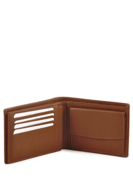Wallet Leather Yves renard Brown foulonne 2377 other view 3