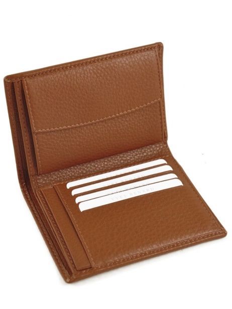 Wallet Leather Yves renard Brown foulonne 23419 other view 3