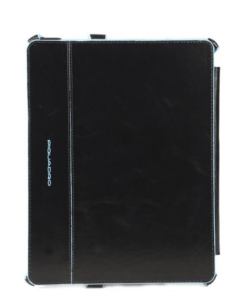 Tablet Cover Piquadro Black blue square AC2862B2 other view 3