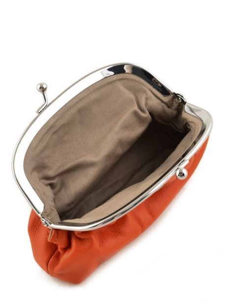 Porte-monnaie Cuir Hexagona Orange coconut E77214 vue secondaire 1