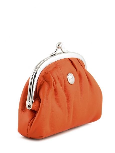 Porte-monnaie Cuir Hexagona Orange coconut E77214 vue secondaire 2