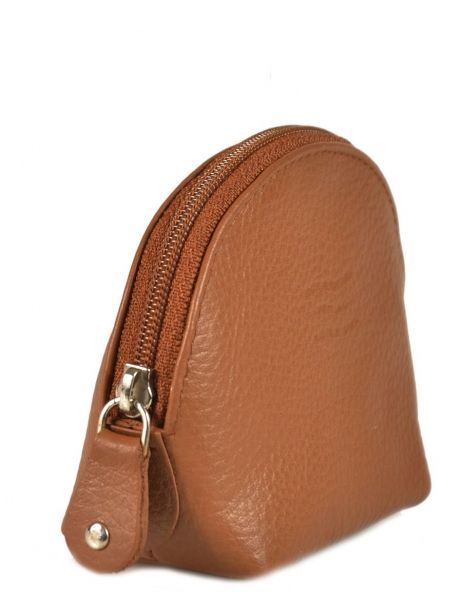 Leather Caviar Coin Purse Crinkles Brown caviar 14026 other view 1
