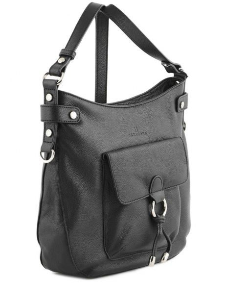 Shoulder Bag Confort Leather Hexagona Black confort 465005 other view 4