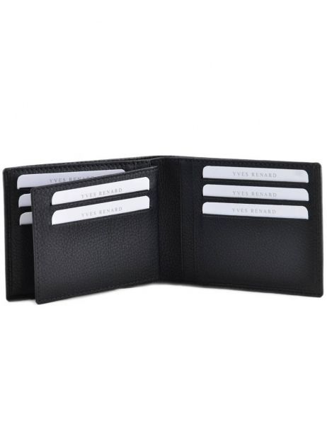 Portefeuille Cuir Yves renard Noir foulonne 2374 vue secondaire 4