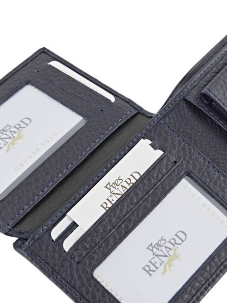 Wallet Foulonne Leather Yves renard Blue foulonne 2376 other view 1