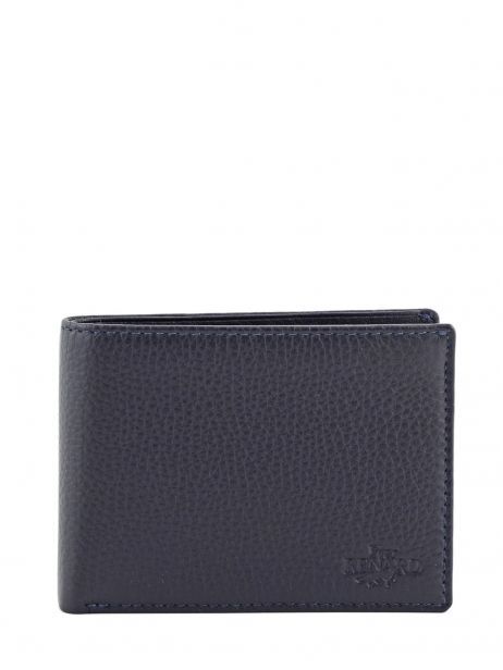Wallet Foulonne Leather Yves renard Blue foulonne 2376