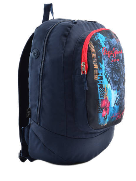 Sac à Dos 1 Compartiment Pepe jeans Bleu mangrove 64223 vue secondaire 3