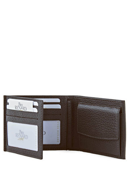 Portefeuille Cuir Yves renard Marron foulonne 2307 vue secondaire 3