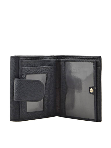 Leather Caviar Compact Wallet Crinkles Gray caviar 14068 other view 3