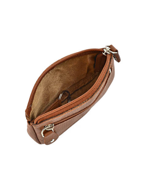Leather Caviar Coin Purse Crinkles Brown caviar 14036 other view 2