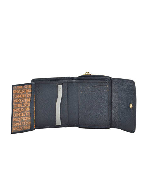 Portefeuille Caviar Cuir Crinkles Bleu caviar 14201 vue secondaire 2