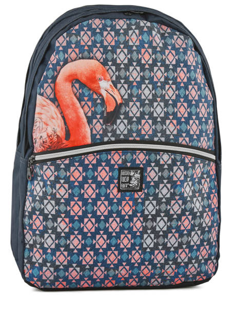 Backpack 2 Compartments With Free Pencil Case Laissez lucie faire Blue spring LFE12090 other view 2
