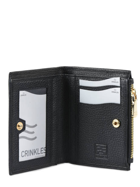 Leather Caviar Zip Wallet Crinkles Gray caviar 14269 other view 1