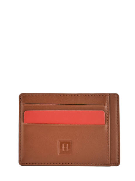 Card Holder Leather Hexagona Brown soft 227530