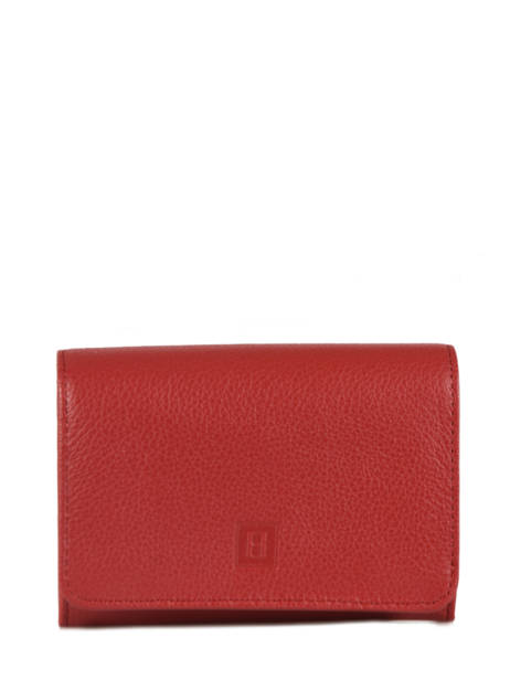 Wallet Leather Hexagona Red confort 467627