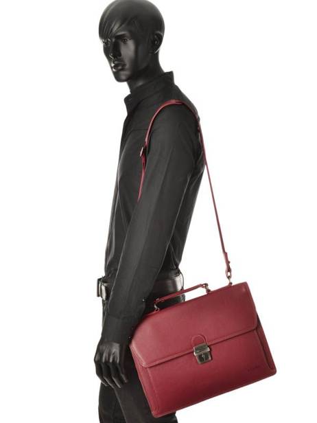 Briefcase 1 Compartment Etrier Red flandres EFLA01 other view 2