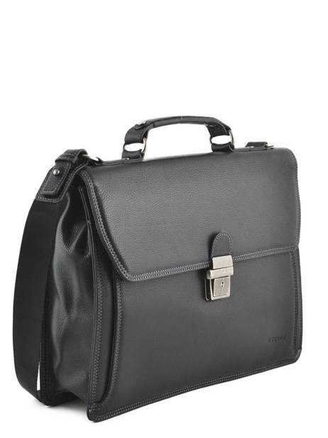 Briefcase 1 Compartment Etrier Black flandres EFLA01 other view 3
