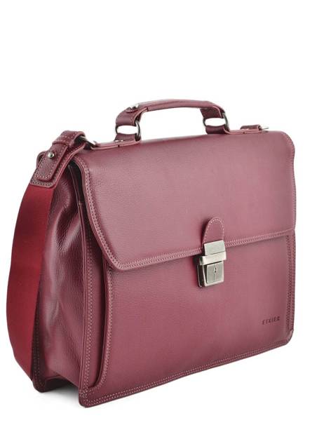 Briefcase 1 Compartment Etrier Red flandres EFLA01 other view 3
