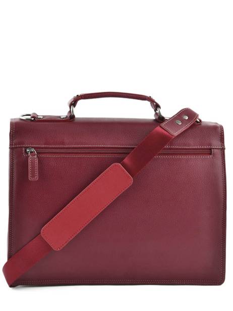 Briefcase 1 Compartment Etrier Red flandres EFLA01 other view 4