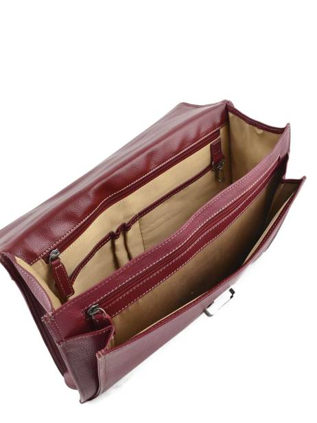 Briefcase 1 Compartment Etrier Red flandres EFLA01 other view 6