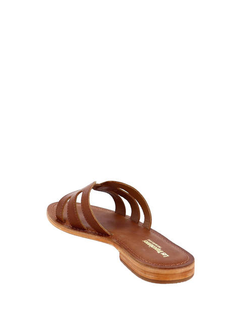 Slippers Damia In Leather Les tropeziennes Brown women DAMIA other view 4