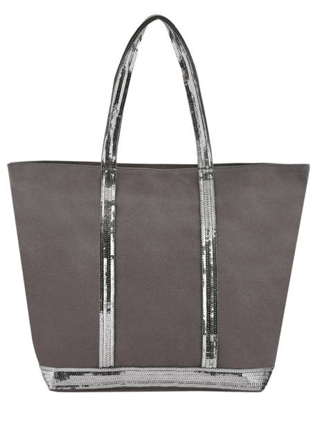 Le Cabas L Zippé Paillettes Vanessa bruno Gris cabas 1V40409 vue secondaire 3