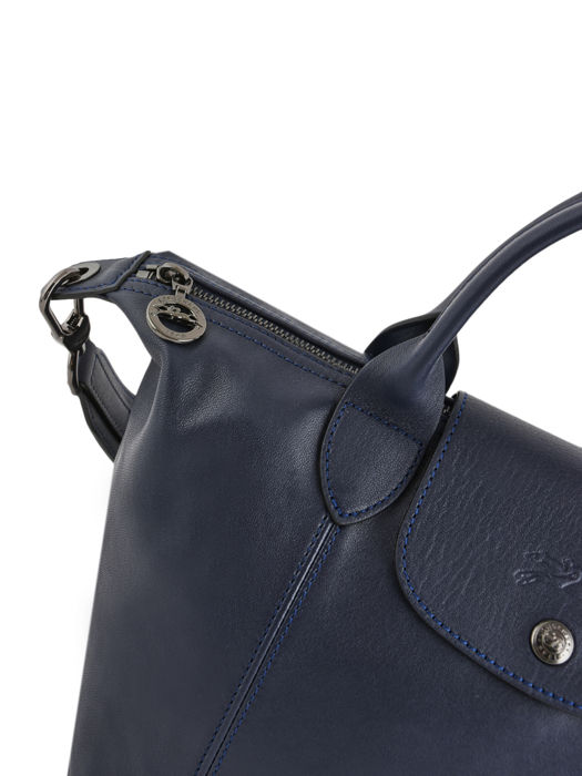 Longchamp Le pliage cuir Handbag Blue