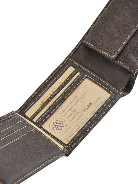 Wallet Leather Arthur & aston Brown destroy 62-450 other view 3