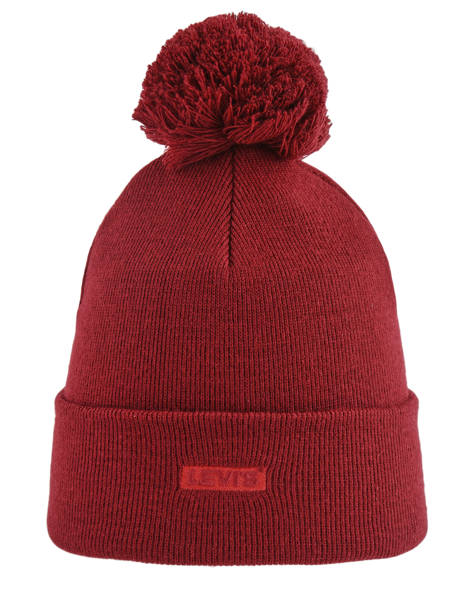 Hat With Pompom Levi's Red accessoires 230777
