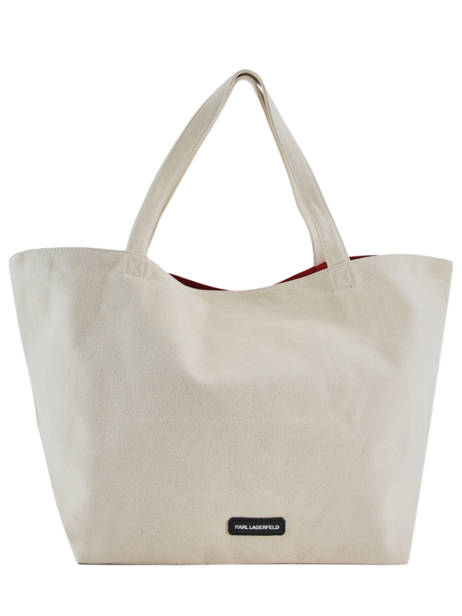 Sac Shopping Rue St Guillaume Canvas Karl lagerfeld Beige rue st guillaume 201W3138 vue secondaire 2