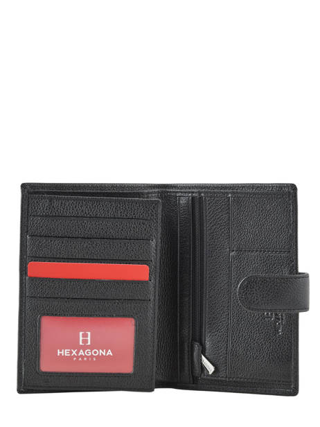 Portefeuille Cuir Hexagona Noir confort 467282 vue secondaire 3