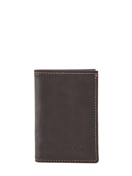 Card Holder Leather Leather Etrier Brown oil EOIL013
