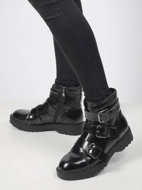 Bottines Wendy Guess Noir women 7WENELE1 vue secondaire 1