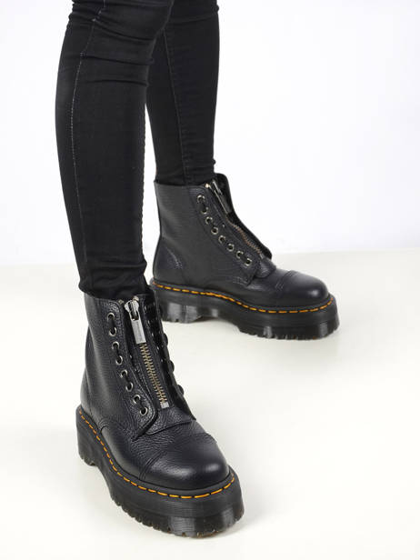 Sinclair Boots In Leather Dr martens Black women 22564001 other view 2