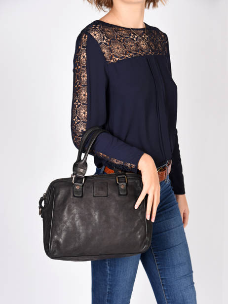 Leather Heritage Satchel Biba Black heritage BT1 other view 2