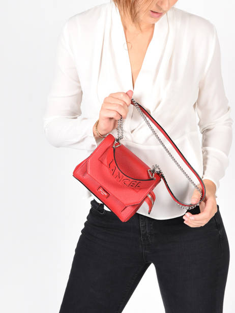 Top Handle S Ninon Leather Lancel Red ninon A09221 other view 2