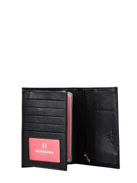 Portefeuille Cuir Hexagona Noir confort 461013 vue secondaire 1