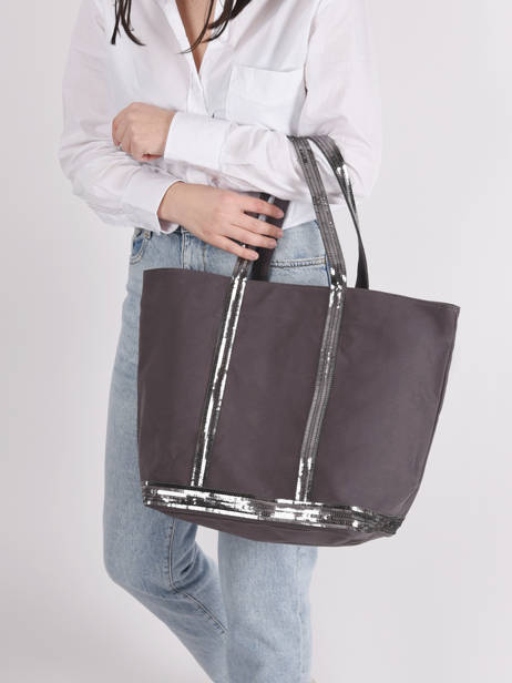 Le Cabas L Paillettes Vanessa bruno Gris cabas 1V40315 vue secondaire 2