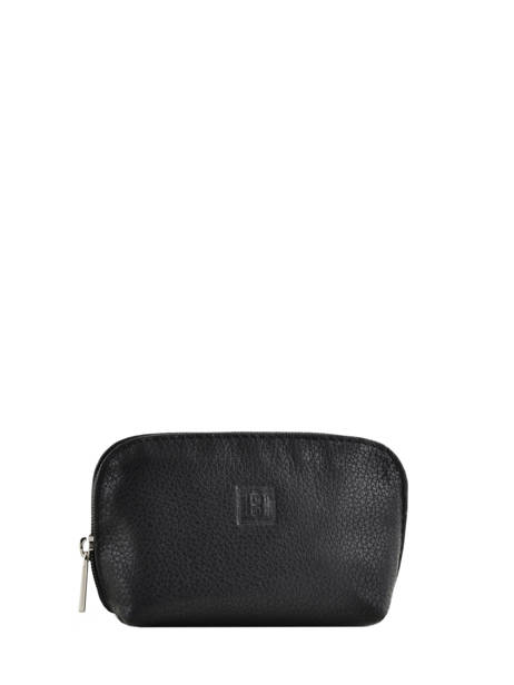 Coin Purse Leather Hexagona Black confort 467389