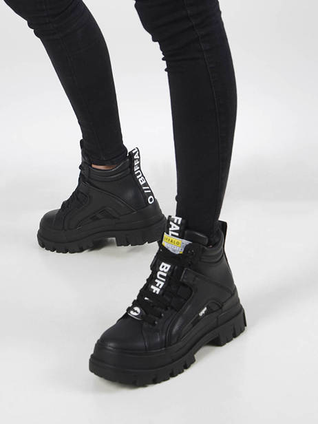 Sneakers Aspha Nc Mid Buffalo Noir women 16220450 vue secondaire 1