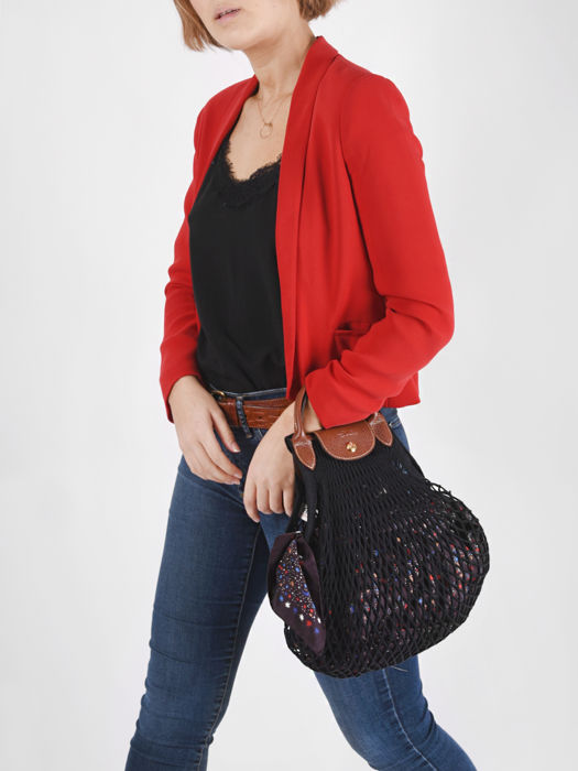 Longchamp Le pliage filet Besaces Noir