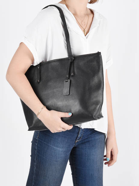 Sac Cabas A4 Caviar Cuir Milano Noir caviar CA19111N vue secondaire 1