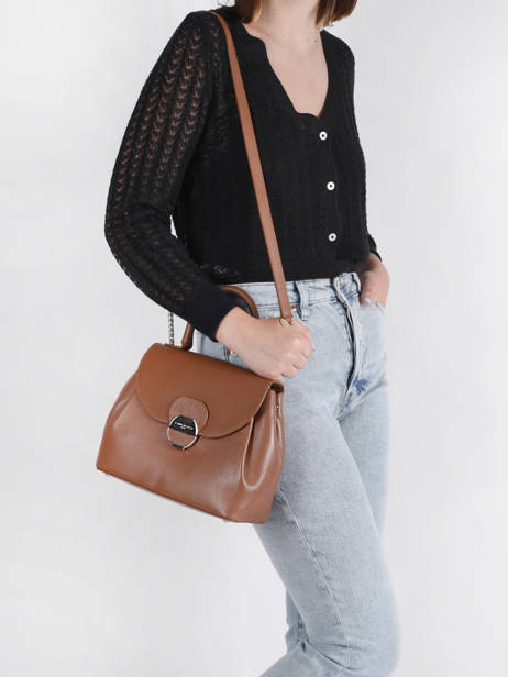 Leather Foulonné Pia Top-handle Bag Lancaster Brown retro janis 62 other view 1