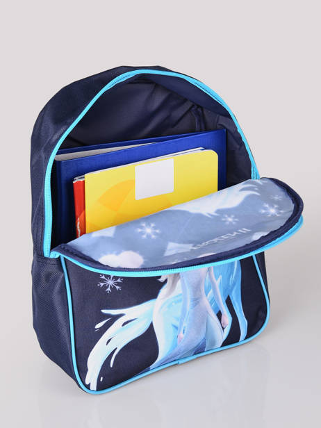 Mini Backpack 1 Compartment Frozen Blue flocon 3GLAC other view 3