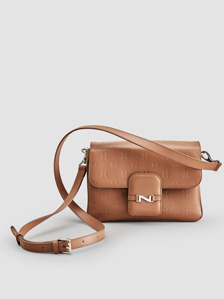 Leather InÃ¨s Crossbody Bag Nathan baume Brown ines 2NB other view 2