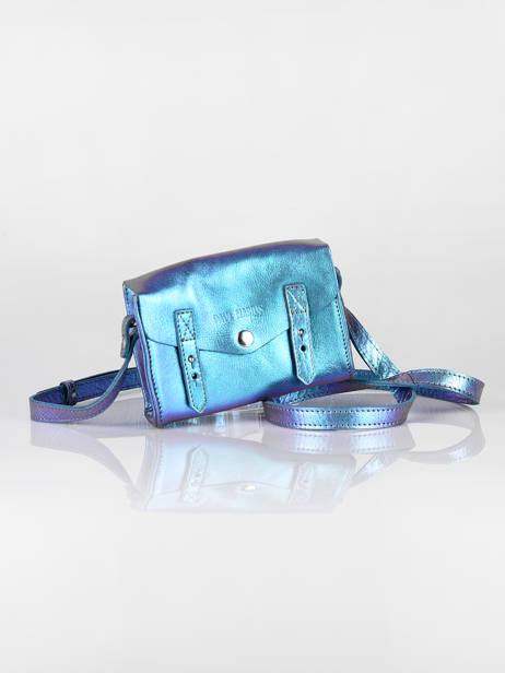 Leather Mini Indispensable Crossbody Bag Scarabee Paul marius Blue scarabee MINISCA other view 2