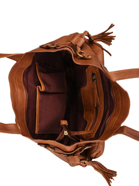 Sac Porté épaule A4 Cow Cuir Basilic pepper Marron cow 155N vue secondaire 3