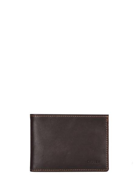 Wallet With Card Holder Oil Leather Etrier Brown oil EOIL740